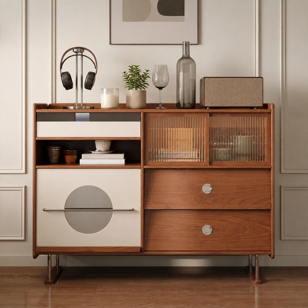 Cherry Wood Mid-century Sideboard