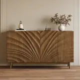 Vintage Carved Console Cabinet