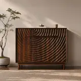 Wabi-Sabi Solid Wood Entryway Cabinet