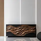 Embossed Wave Shoe Cabinet