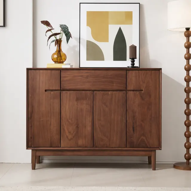 Solid Black Walnut Entryway Cabinet