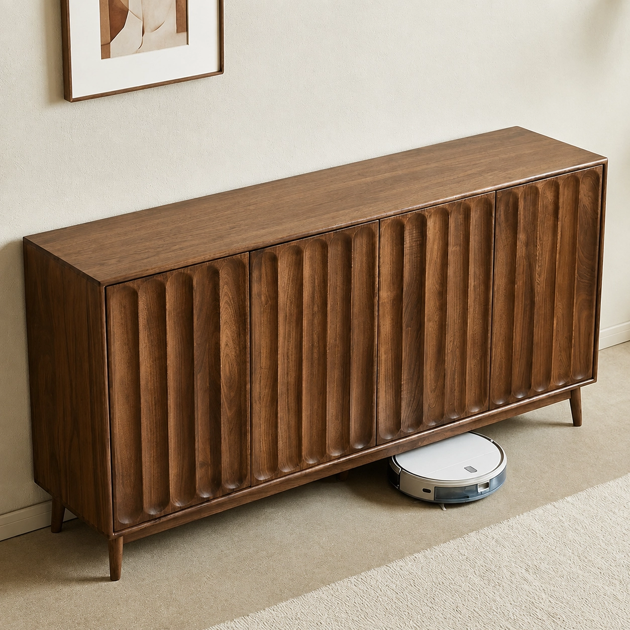 Solid Black Walnut Storage Cabinet