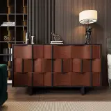Mid-Century Wavy Facade Console
