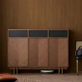 Mid-Century Wood Shoe Cabinet