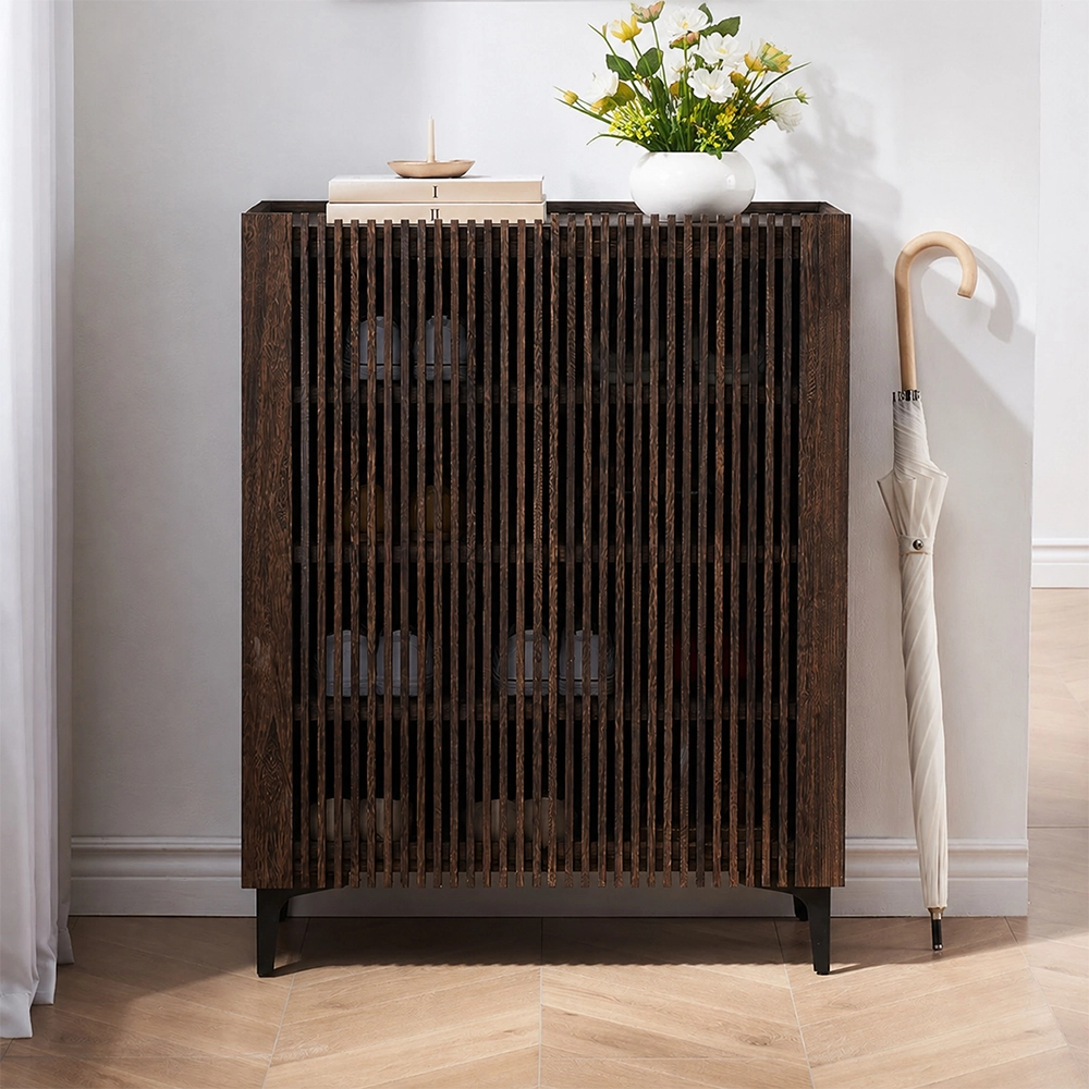 Solid Wood Entryway Shoe Cabinet
