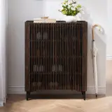 Solid Wood Entryway Shoe Cabinet
