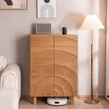 White Oak Wabi-Sabi Shoe Cabinet