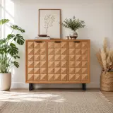 Wabi-Sabi Solid Wood Shoe Cabinet