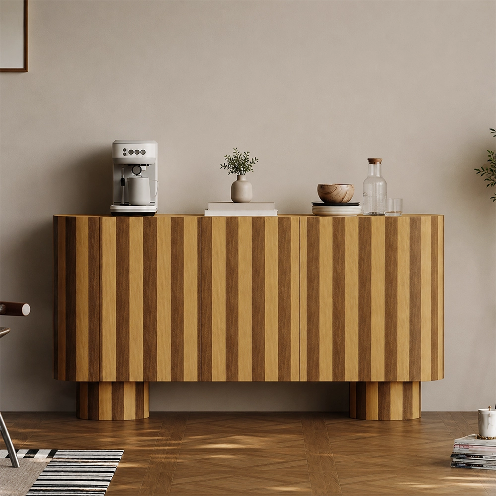 Italian Minimalist Striped Sideboard
