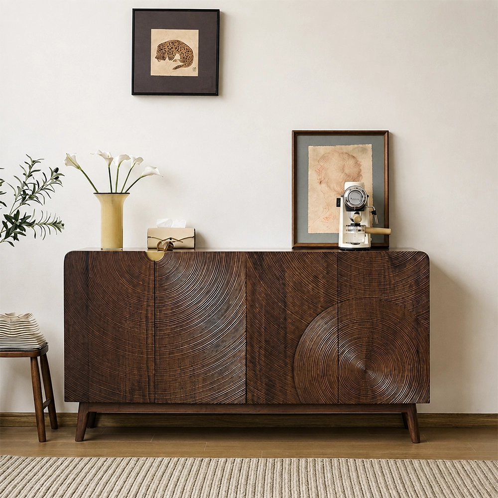 Sculpted Black Walnut Sideboard