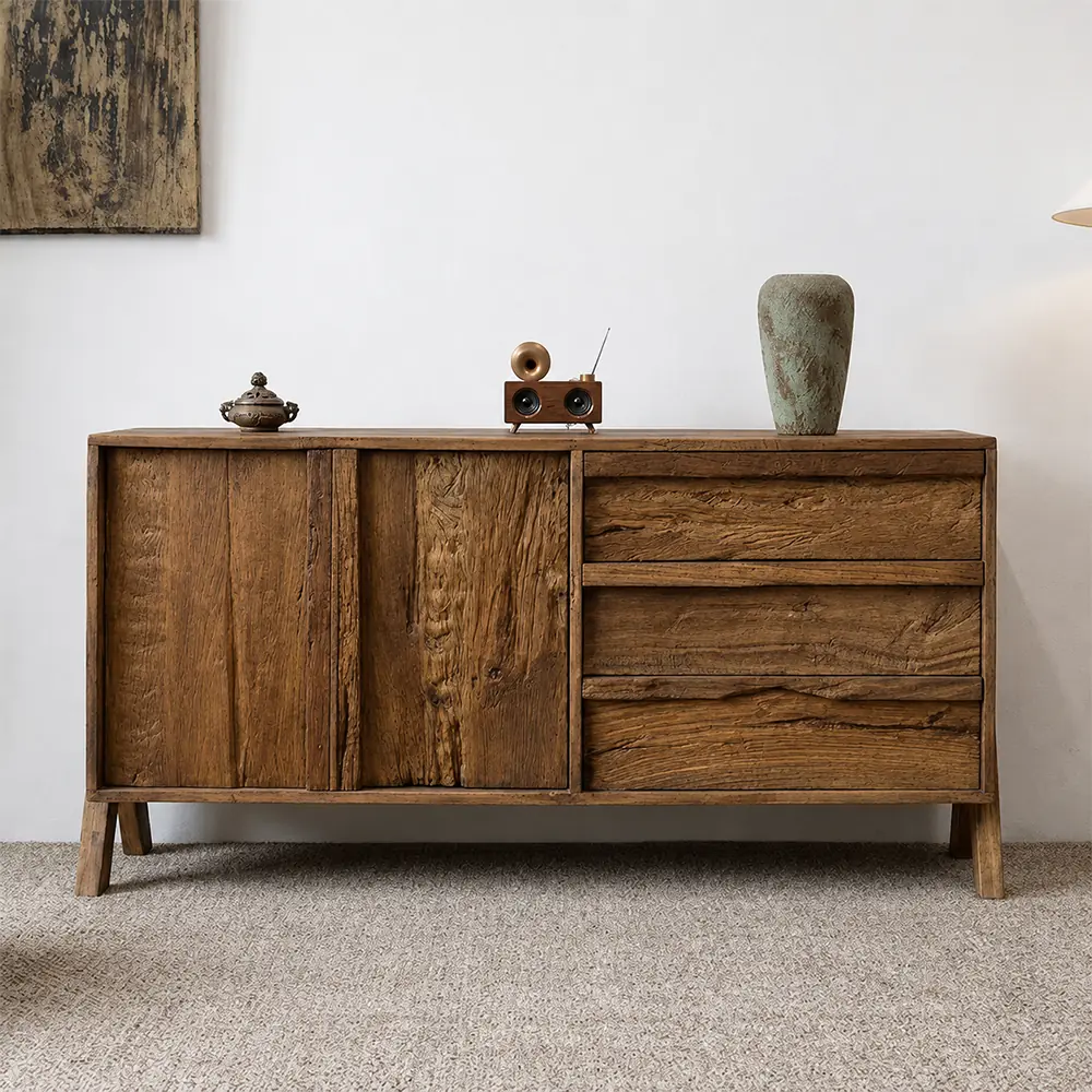 Wabi-Sabi Weathered Elm Sideboard