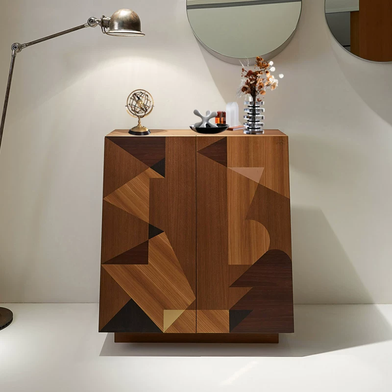 Two-Tone Oak Parquetry Sideboard