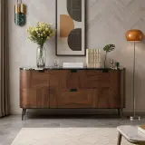 Walnut Veneer Storage Console