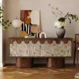Wavy Walnut Sideboard