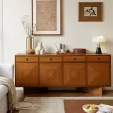 Solid Wood Relief Sideboard