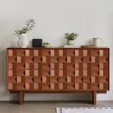 Wabi-sabi Solid Wood Console Cabinet