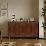 Mid-Century Striped Sideboard