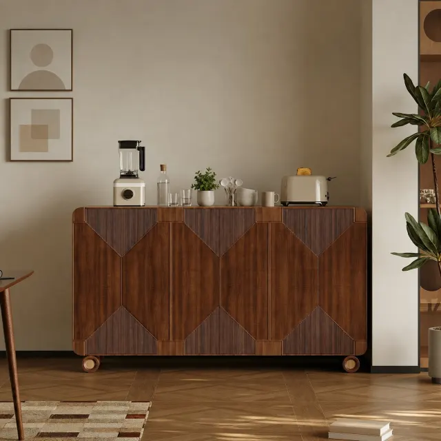 Mid-Century Striped Sideboard