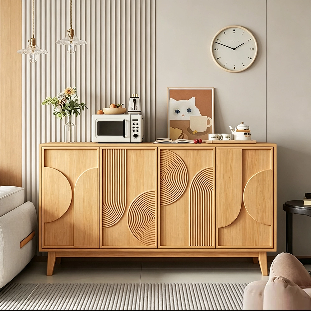 French Style Carved Wood Sideboard