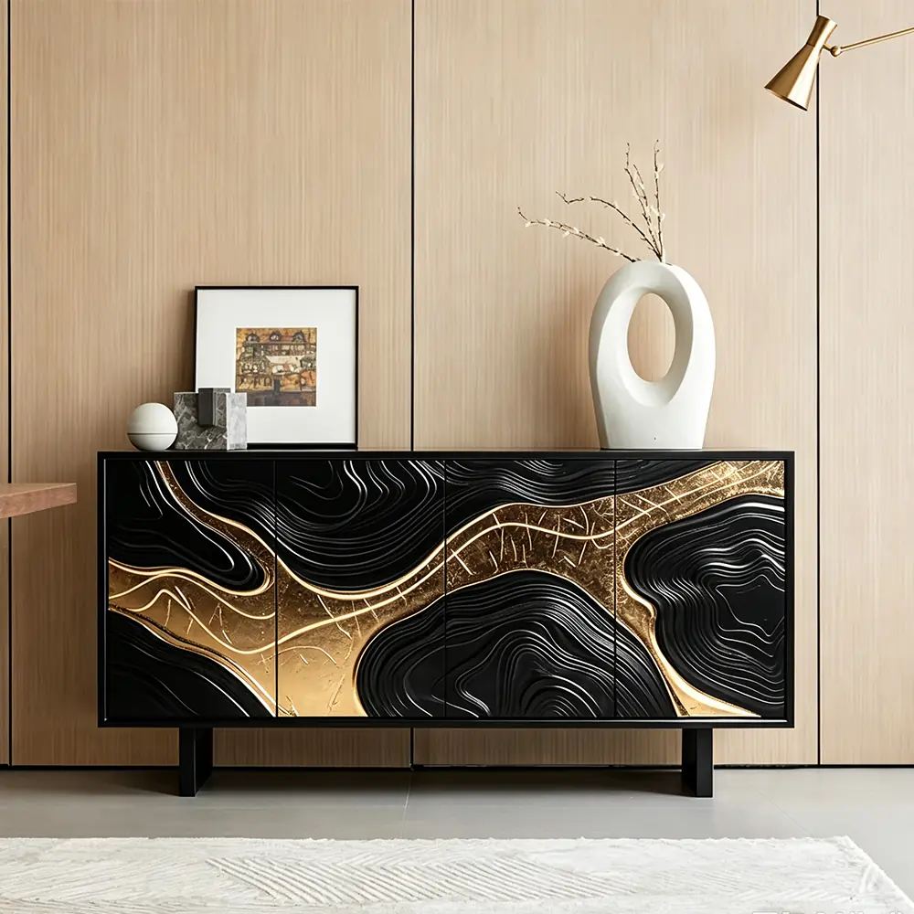 Wavy Mid-Century Sideboard