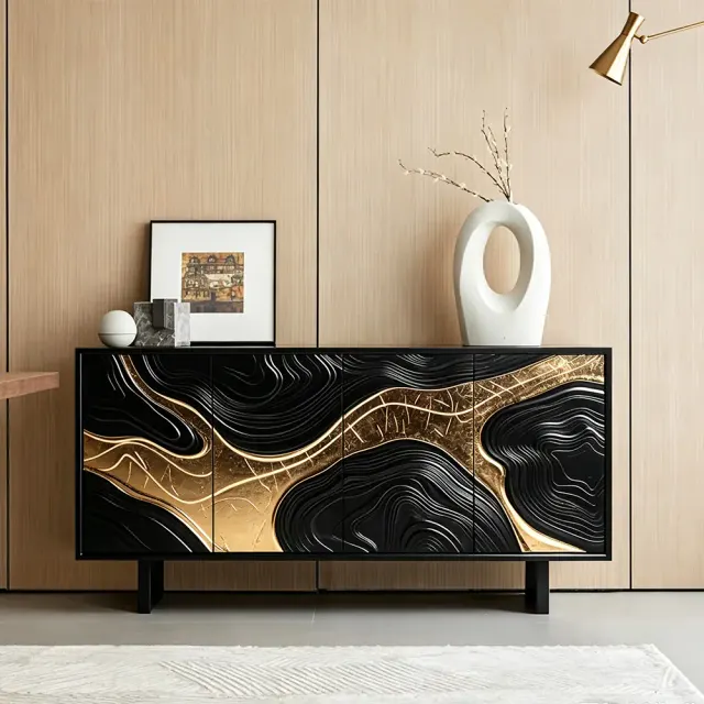 Wavy Mid-Century Sideboard