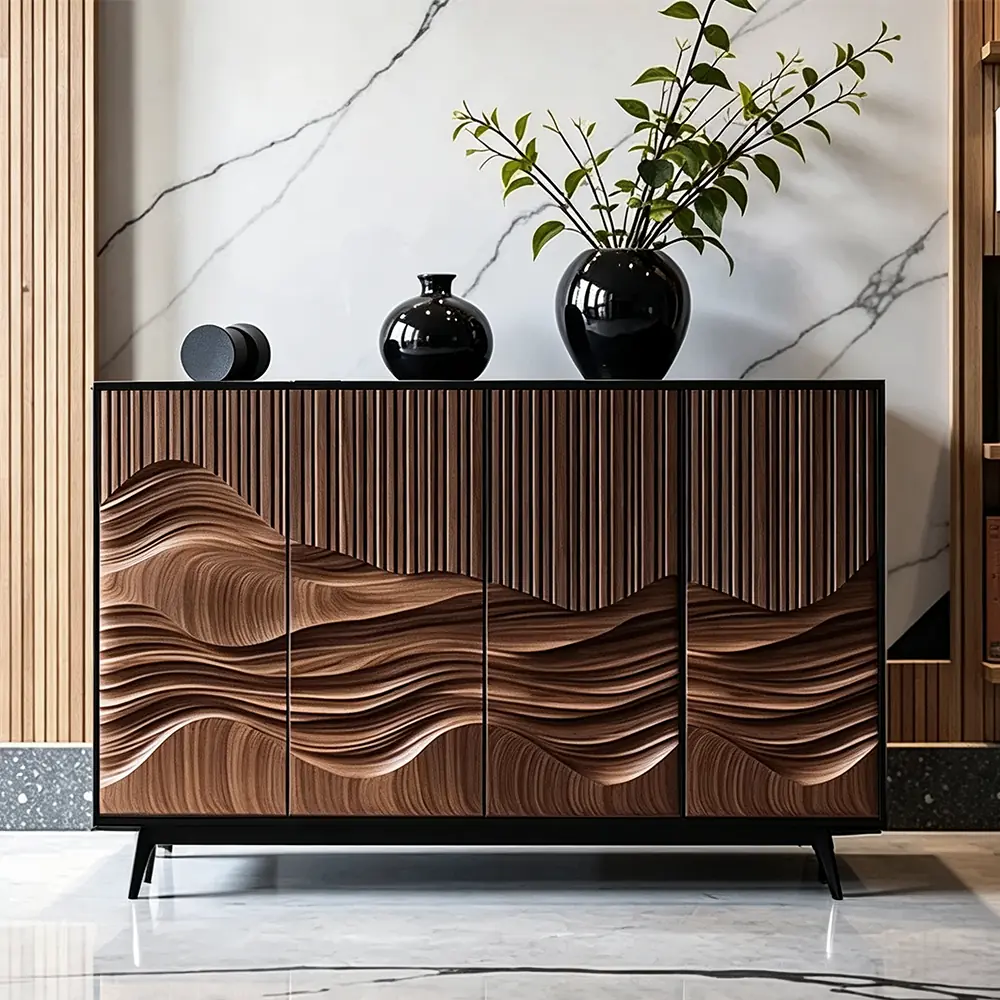 Wave Textured Panel Sideboard