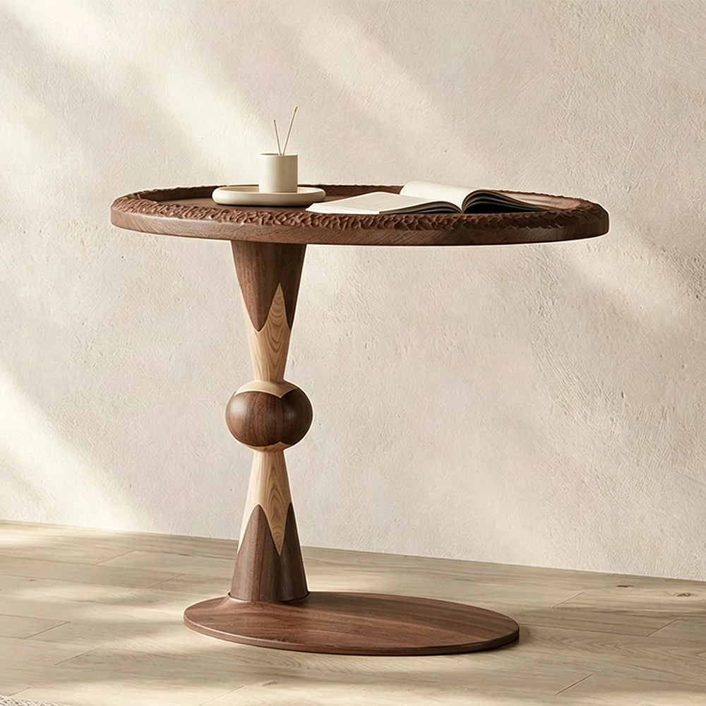 Walnut Surfboard Accent Table
