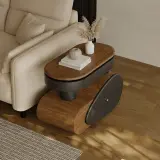 Mid-Century Adjustable Side Table