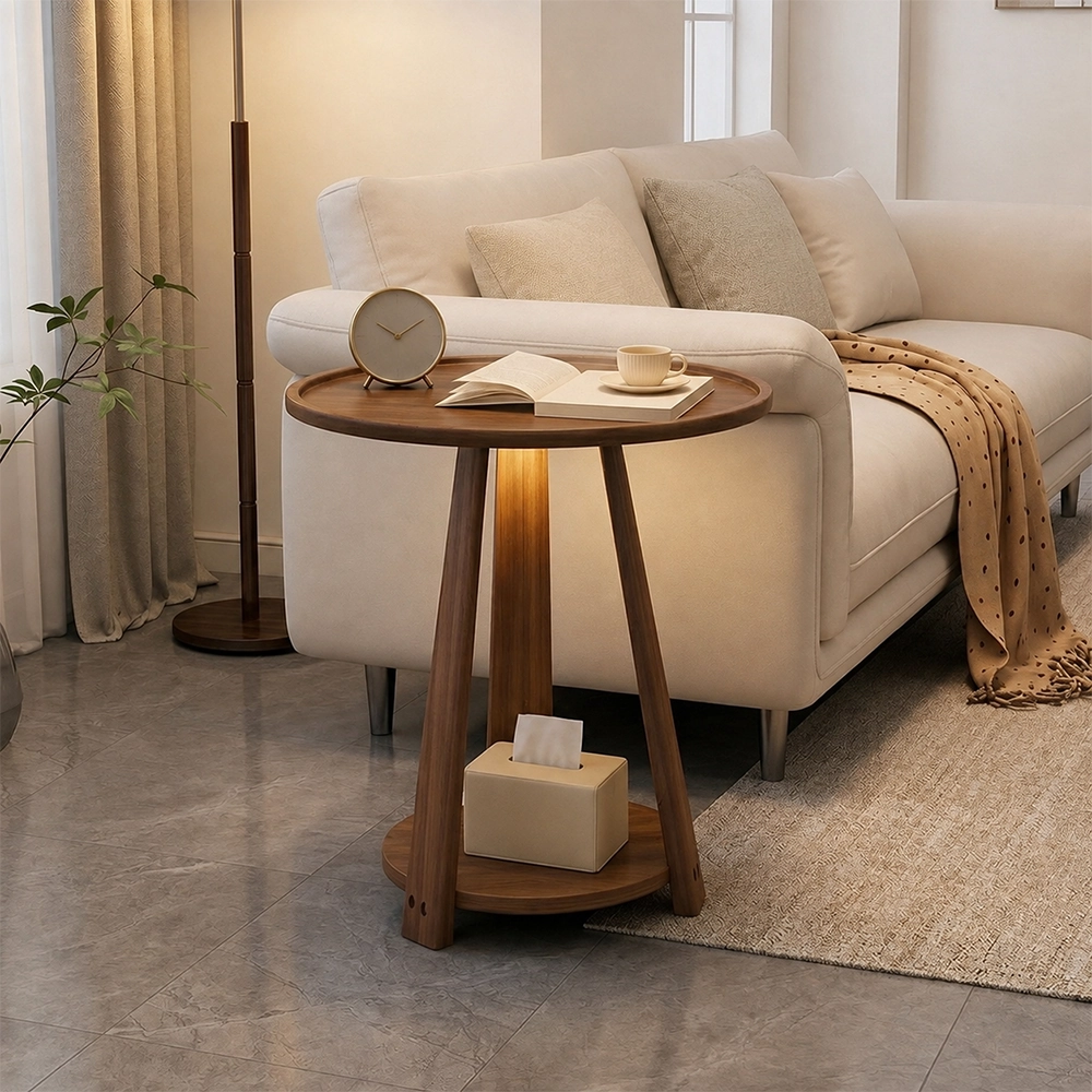 Nordic Rubberwood Side Table