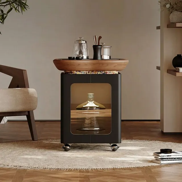 Sintered Stone Mobile Tea Cart