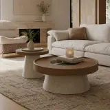 Contemporary Engineered Wood Coffee Table & Side Table Set