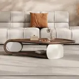 Irregular Walnut Coffee Table