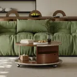 Mid-Century Round Cherry Coffee Table