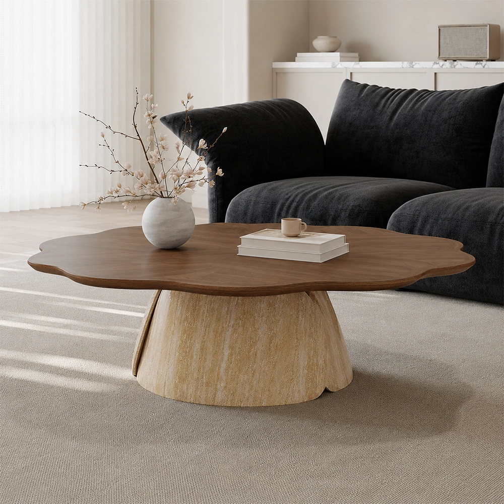 Mid-Century Modern Engineered Wood Coffee Table
