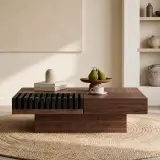Mid-Century Solid Wood Coffee Table