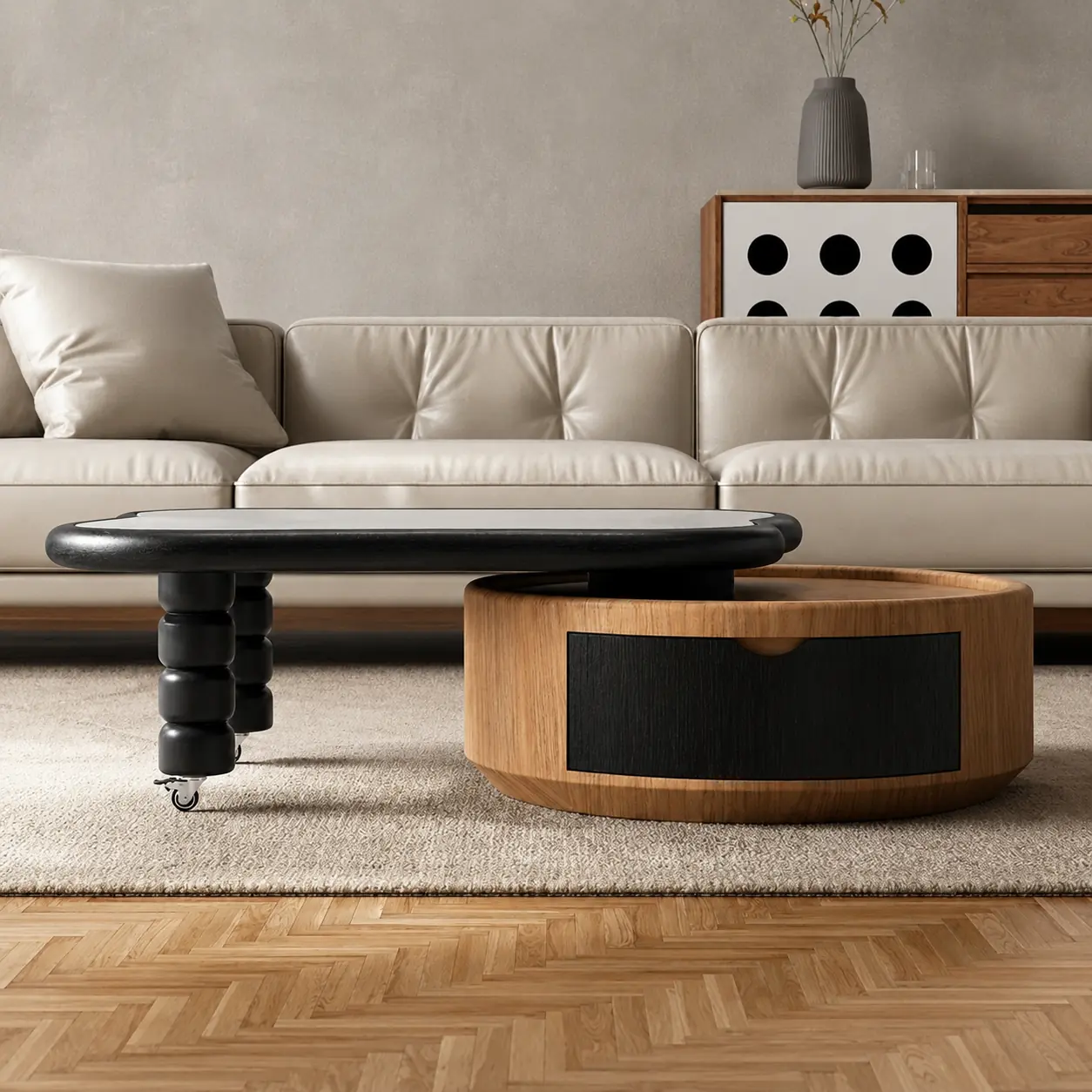 Extendable Sintered Stone Coffee Table