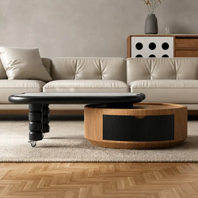 Extendable Sintered Stone Coffee Table