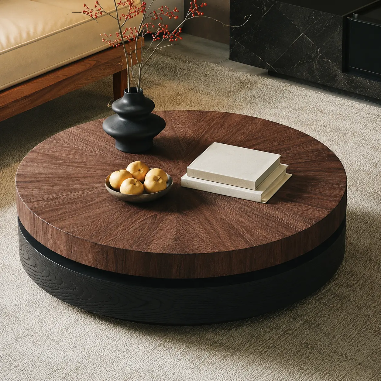 Solid Wood Parquetry Coffee Table