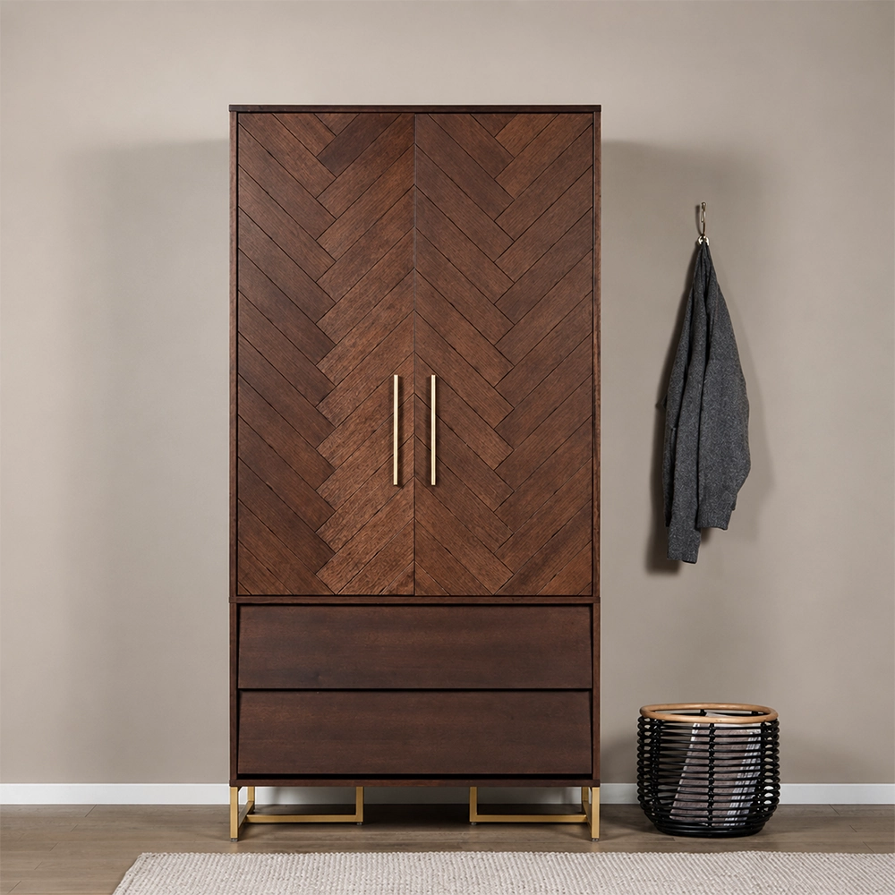 Solid Wood Minimalist Wardrobe