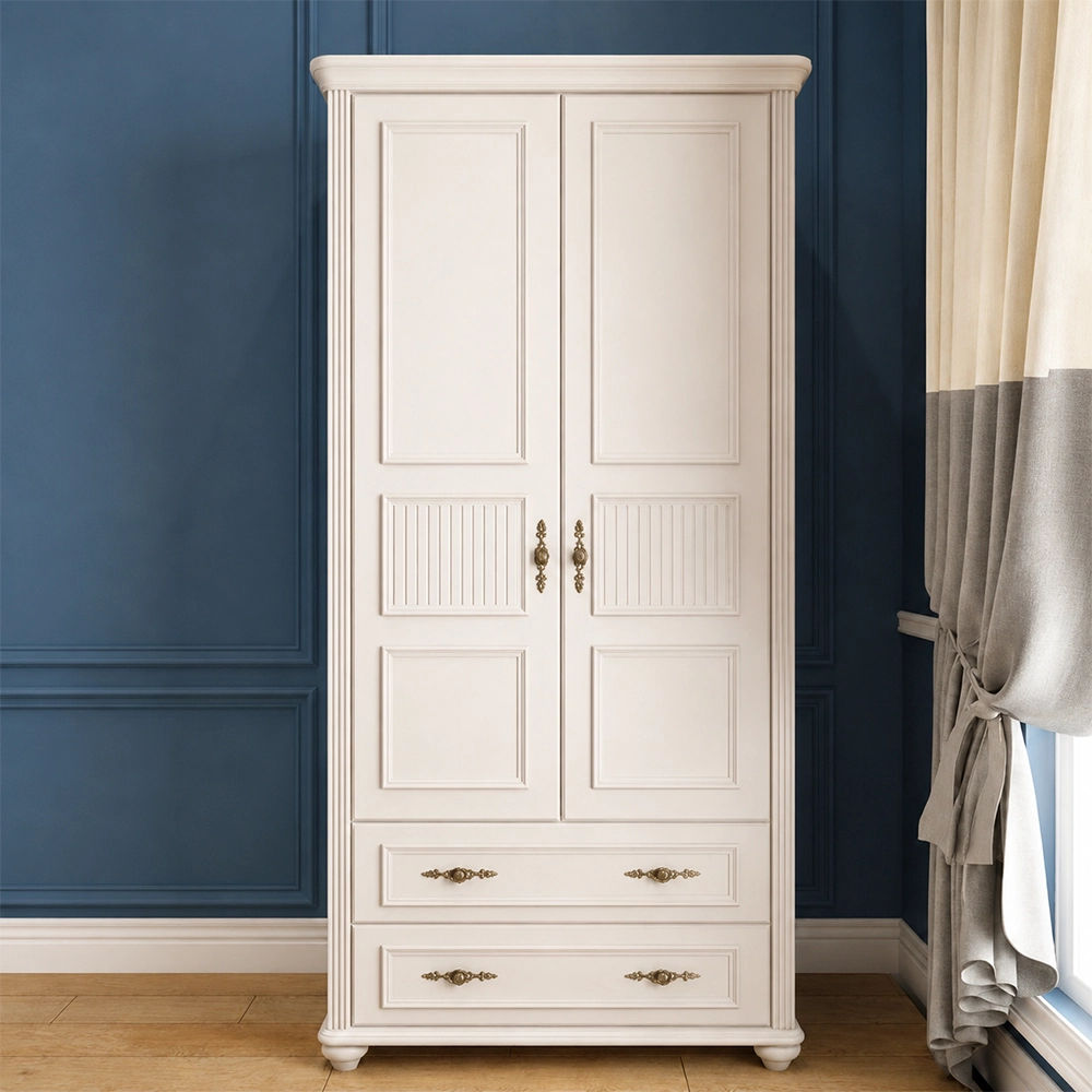 White Hinged Wardrobe