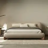 Padded Solid Wood Canopy Bed