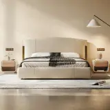 Leather Italian Minimalist Bed Frame