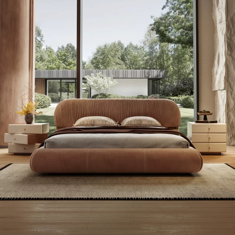 Low-Profile Upholstered Bed