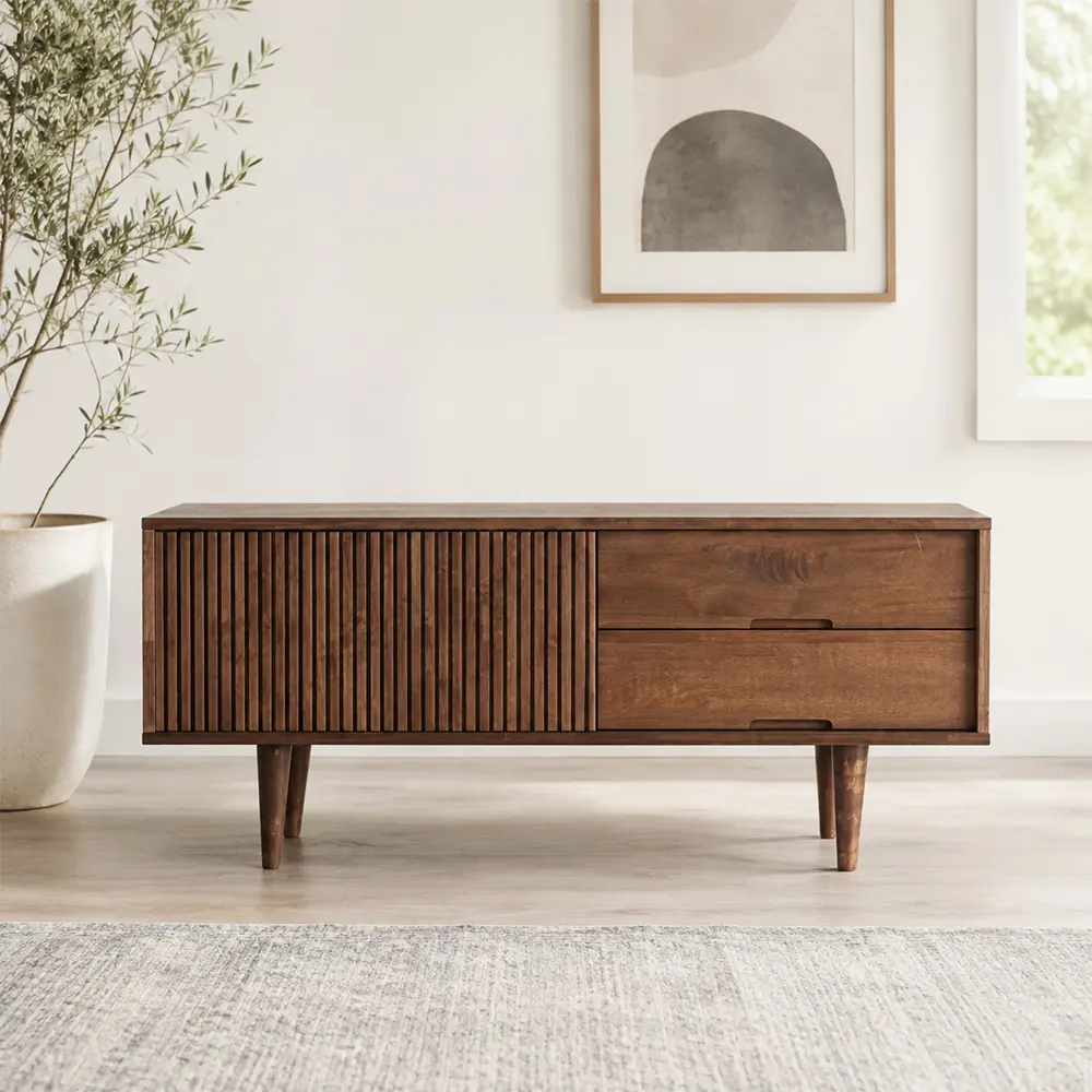 Solid Wood Wabi-sabi TV Stand