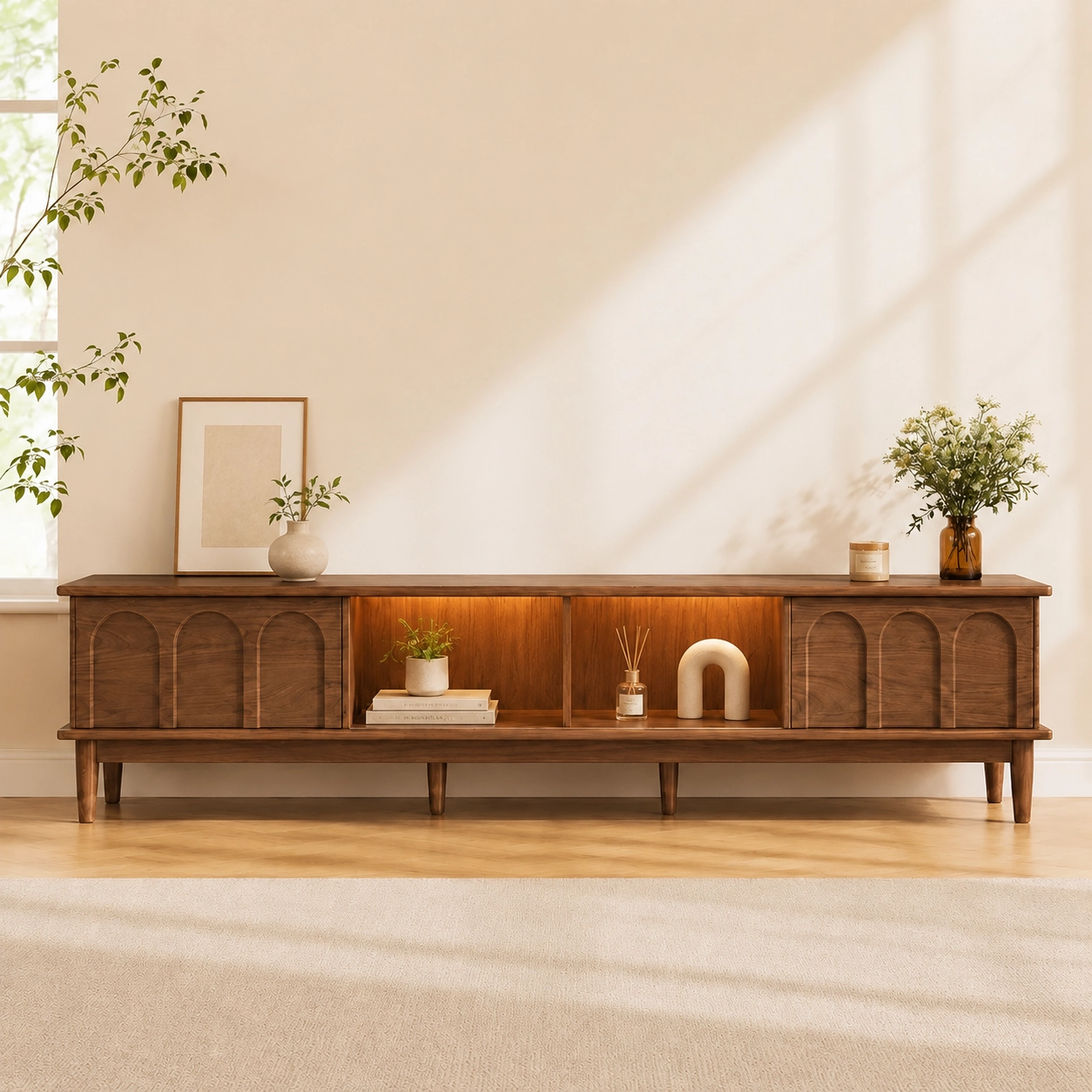 Walnut Retro TV Stand