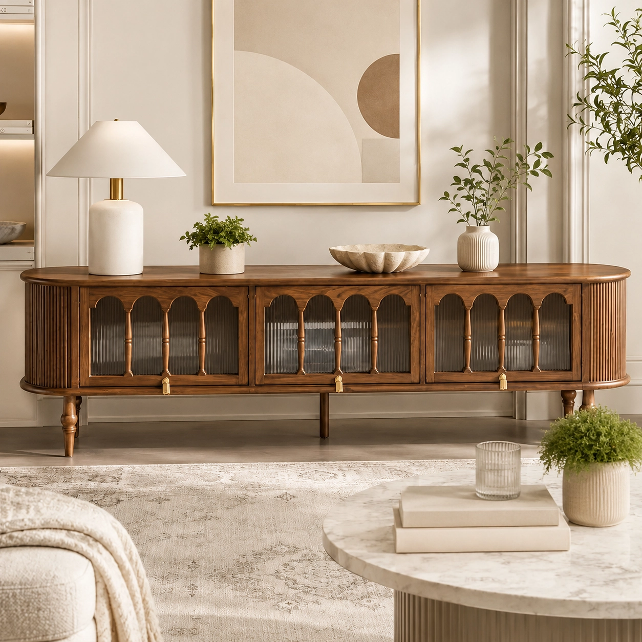 Retro Walnut TV Cabinet