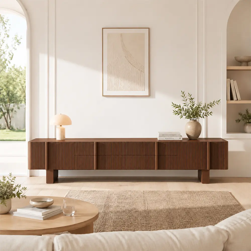 Minimalist Wood TV Stand