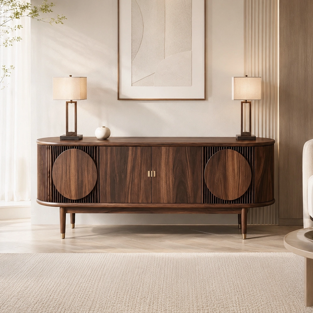 Vintage Zen Solid Wood Media Console