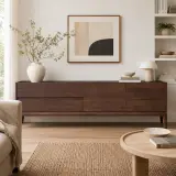Minimalist Black Walnut TV Stand