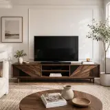 Solid Walnut Media Console